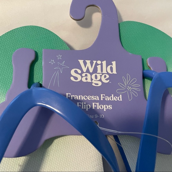 **FREE** WILD SAGE Francesca Ombre Women's Flip Flops in Blue - Picture 5 of 9